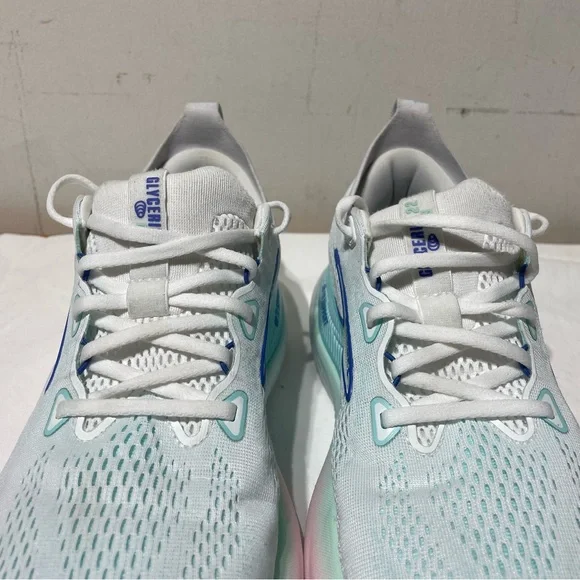 Brooks Women's Glycerin GTS 22 Running Shoe 10.5 White Limpet Shell Amparo Blue - Picture 4 of 16